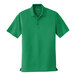 A Port Authority Bright Kelly Green short sleeve polo shirt.