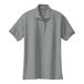 A Port Authority Cool Gray short sleeve polo shirt with a collar.