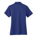 A Port Authority women's royal blue short sleeve polo shirt.