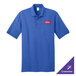 A royal blue Port & Company polo shirt with a logo on it.