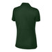 A back view of a Sport-Tek women's forest green polo shirt.