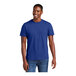 A man wearing a District Deep Royal short sleeve t-shirt.