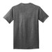 A graphite heather short sleeve t-shirt with a small logo on the front.