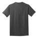 A back view of a Port & Company coal gray short sleeve t-shirt.