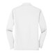 A white Port Authority long sleeve polo shirt.