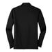 A black Port Authority long sleeve polo shirt.