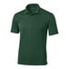 A Sport-Tek forest green polo shirt with a collar.