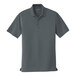 A Port Authority graphite short sleeve polo shirt for men.