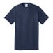 A navy Port & Company short sleeve t-shirt.