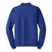 A medium royal blue Port Authority® long sleeve polo shirt.