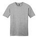 A District light heather gray short sleeve t-shirt with a black collar.