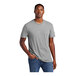 A man wearing a light heather grey District® short sleeve t-shirt.