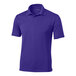 A Sport-Tek purple short sleeve polo shirt with a collar.