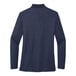 A navy Port Authority long sleeve polo shirt for women.