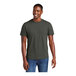 A man wearing a District Deepest Gray short sleeve t-shirt.