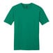A District Unisex Jewel Green T-Shirt with a black collar.