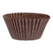 A brown paper cupcake liner.