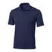 A navy blue Sport-Tek unisex polo shirt with a collar.