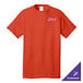 An orange Port & Company short sleeve t-shirt with the word "Stix" on it.