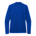 A back view of a women's royal blue Nike long sleeve polo shirt.
