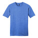 A heathered royal blue District t-shirt with a black logo on the front.