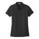 A Port Authority black short sleeve polo shirt.