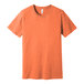 A Bella + Canvas heather orange t-shirt with white collar on a white background.