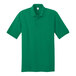 A Port & Company unisex extra small Kelly green polo shirt.