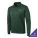 A forest green Sport-Tek long sleeve polo shirt with a logo.