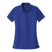 A Port Authority True Royal short sleeve polo shirt for women.