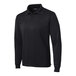 A black Sport-Tek long sleeve polo shirt.