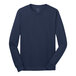 A Port & Company unisex long sleeve t-shirt in navy.