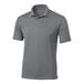 A grey Sport-Tek short sleeve polo shirt with a collar.