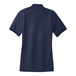 A Port Authority navy blue polo shirt.