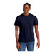 A man wearing a navy District T-shirt smiling.