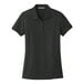 A Port Authority black short sleeve polo shirt.