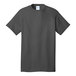 A Port & Company coal gray short sleeve t-shirt.