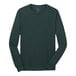 A Port & Company unisex long sleeve dark green T-shirt.