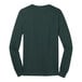 A long sleeved dark green Port & Company T-shirt.