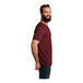 A man with a beard wearing a customizable vino red T-shirt.
