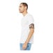 A man wearing a Bella + Canvas white blend t-shirt.
