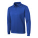 A Sport-Tek unisex long sleeve polo shirt in blue.