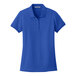 A Port Authority blue short sleeve polo shirt.