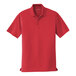 A Port Authority Dry Zone red polo shirt.