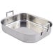 Bon Chef 60010 Cucina 10 Qt. Stainless Steel Rotisserie Pan with Handles - 16 3/4 inch x 14 inch x 3 1/2 inch