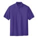A Port Authority® purple silk touch pique polo shirt.
