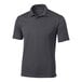 A Sport-Tek iron gray polo shirt with a collar.