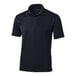 A black Sport-Tek short sleeve polo shirt with a white collar.