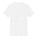 A District white short sleeve t-shirt on a white background with a logo.