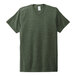 An AllMade Herb Green Tri-Blend T-Shirt with a white collar.